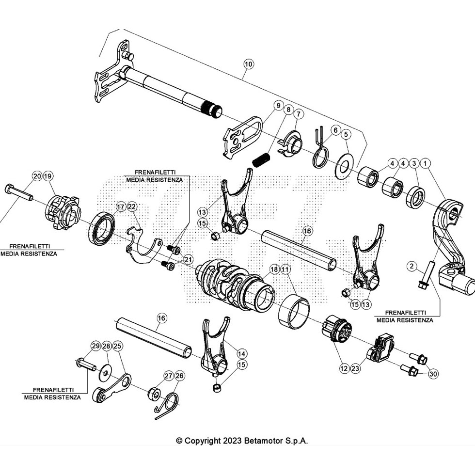 Beta RR300RC 23 Schaltung Ersatzteile